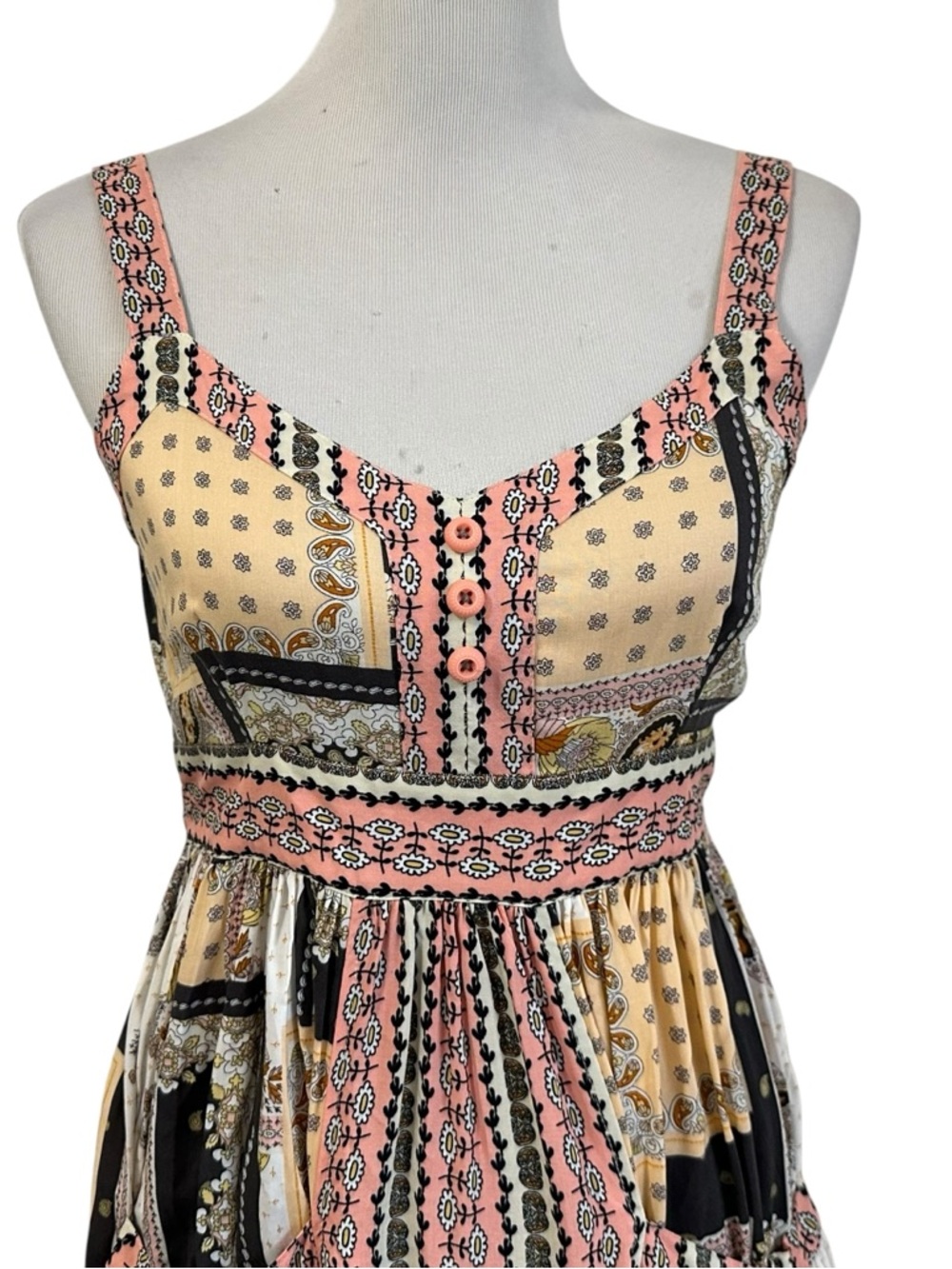 Matilda Jane Womens Adventure Begins Perfectly Paisley Maxi Dress Sz Med Multi - Picture 6 of 12
